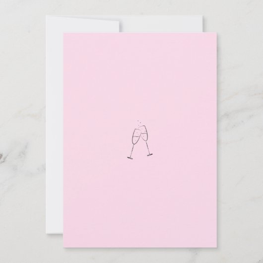 Blush Pink Bow Hand getrokken Business Grand Openi Kaart (Achterkant)