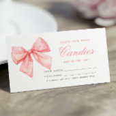 Blush Pink Bow Hoeveel Snoepjes Douche Game Kaart