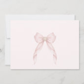 Blush Pink Bow Photo Baptism Thank you Card Kaart (Achterkant)