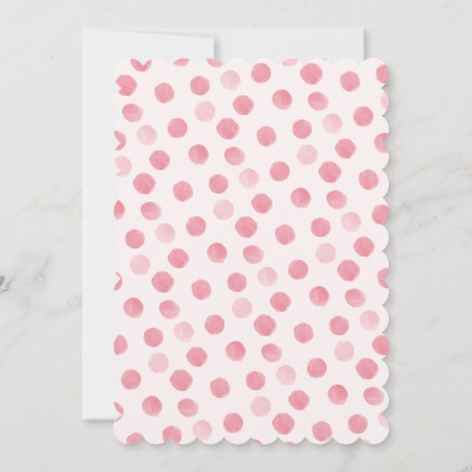 Blush Pink Bow polka dots Sweet zestien verjaardag Kaart (Achterkant)