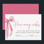 Blush Pink Bow raden hoeveel kurken spel Kaart<br><div class="desc">The Blush Pink Bow Guess How Many Kisses Game is een leuke en vermakelijke activiteit voor gasten om van te genieten in het vrijgezellenfeest. Een pot of container is gevuld met Hershey's Kisses, en gasten worden uitgenodigd om te raden hoeveel Kisses er in de pot zitten. Ze noteren hun giswerk...</div>