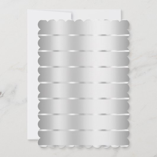 Blush Pink Bow Silver Glam Ribbon Verjaardag Kaart (Achterkant)