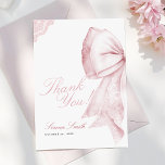 Blush Pink Bow Sweet 16 Birthday Bedankkaart<br><div class="desc">Introducing the Blush Pink Bow Sweet 16 Birthday Thank You Card
This elegant invitation features a charming blush pink bow and rustic lace ribbon.</div>