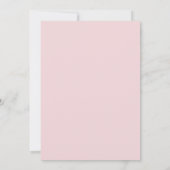 Blush Pink Bow Sweet 16 Birthday Invitation Kaart (Achterkant)
