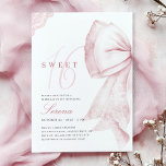 Blush Pink Bow Sweet 16 Verjaardag Kaart<br><div class="desc">Introductie van de Blush Pink Bow Sweet 16 Birthday Invitation Deze elegante uitnodiging is voorzien van een charmante blush roze strik en rustiek kanten lint.</div>