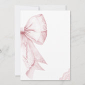 Blush Pink Bow Sweet Fifteen Birthday Kaart (Achterkant)