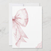 Blush Pink Bow Sweet Sixteen Birthday Kaart (Achterkant)