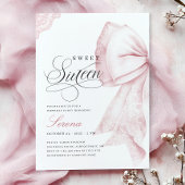 Blush Pink Bow Sweet Sixteen Birthday Kaart