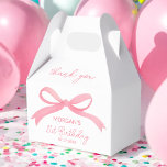 Blush Pink Bow Verjaardagsfeest Bedankt Naam Bedankdoosjes<br><div class="desc">Druk je dankbaarheid met elegantie uit met behulp van onze verjaardagsfeestje Blush Pink Thank You Name Favoriete Boxes! Deze charmante dozen hebben een zachte, blozende roze kleur en een gepersonaliseerde bedankboodschap, waardoor ze perfect zijn voor het toevoegen van een speciaal tintje aan uw feest. Ideaal voor het verpakken van kleine...</div>
