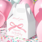 Blush Pink Bow Verjaardagsfeest Bedankt Naam Bedankdoosjes
