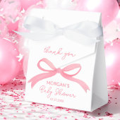 Blush Pink Bow Waterverf Baby shower Bedankdoosjes