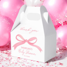 Blush Pink Bow Waterverf Baby shower