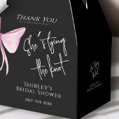 Blush Pink Bow Ze is Tying the Knot Vrijgezellenfe Bedankdoosjes