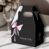 Blush Pink Bow Ze is Tying the Knot Vrijgezellenfe Bedankdoosjes