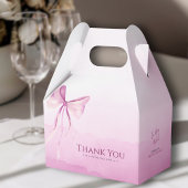 Blush Pink Bow Ze is Tying the Knot Vrijgezellenfe Bedankdoosjes