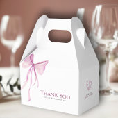 Blush Pink Bow Ze is Tying the Knot Vrijgezellenfe Bedankdoosjes