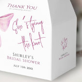 Blush Pink Bow Ze is Tying the Knot Vrijgezellenfe Bedankdoosjes