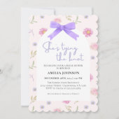 Blush Pink Bow Ze is Tying the Knot Vrijgezellenfe Kaart (Voorkant)