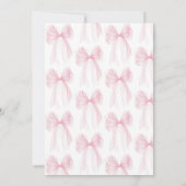 Blush Pink Bow Ze is Tying the Knot Vrijgezellenfe Kaart (Achterkant)