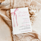 Blush Pink Bow Ze is Tying the Knot Vrijgezellenfe Kaart