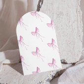 Blush Pink Bow Ze is Tying the Knot Vrijgezellenfe Kaart