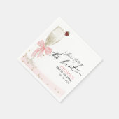 Blush Pink Bow Ze is Tying the Knot Vrijgezellenfe Servet (Hoek)