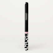 Blush Pink Bow Zwart Wit Leopard Print Patroon Case-Mate iPhone Case (Achterkant / rechts)