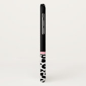 Blush Pink Bow Zwart Wit Leopard Print Patroon Case-Mate iPhone Case (Achterkant/links)