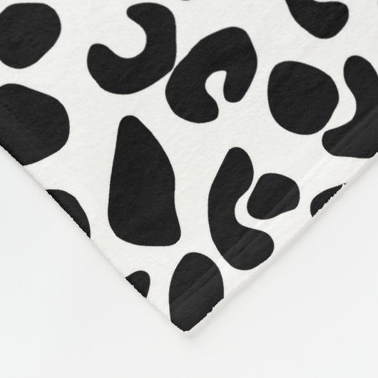Blush Pink Bow Zwart Wit Leopard Print Patroon Fleece Deken (Hoek)