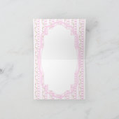 Blush Pink Bows bloemig Elegant Baby shower Bedankkaart (Binnen)