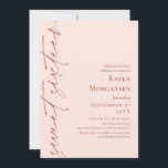 Blush Pink & Brass Calligrafie Sweet 16 Kaart<br><div class="desc">Blush roze zoete 16 uitnodiging met messing gekleurde tekst in een minimalistisch ontwerp. Simpel geen gedoe lieve zestien uitnodiging met een bleke roze achtergrond. Nodig je vrienden uit voor je lieve 16-feest met deze blozende roze en messing feestuitnodiging zonder foto.</div>