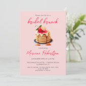 Blush Pink Bridal Brunch Pancakes Vrijgezellenfees Kaart (Staand voorkant)