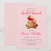 Blush Pink Bridal Brunch Pancakes Vrijgezellenfees Kaart (Voorkant / Achterkant)