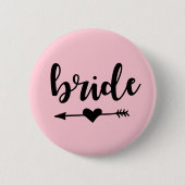 Blush Pink Bride Tribe Bachelorette Party Button (Voorkant)
