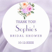 Blush Pink Bright Rozen Vrijgezellenfeest Bedankt Ronde Sticker