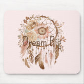 Blush Pink Brown Floral Dream Catcher Muismat (Voorkant)