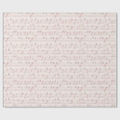 Blush Pink Brown Music Notes   Cadeaupapier (Vlak)