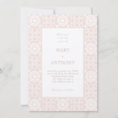 Blush Pink bruiloft uitnodiging (Voorkant)