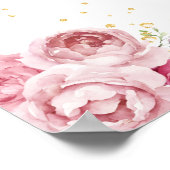 Blush Pink Brunette Hair Princess Verjaardag Welko Poster (Hoek)