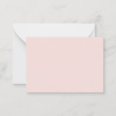 Blush Pink Brush Geschilderd Monogram Script Naam Notitiekaartje (Achterkant)