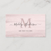 Blush Pink Brush Strokes Modern Brush QR-code Visitekaartje (Voorkant)