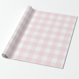 Blush Pink Buffalo Check Patroon Cadeaupapier