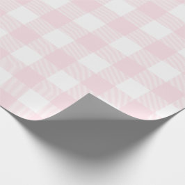 Blush Pink Buffalo Check Patroon Cadeaupapier