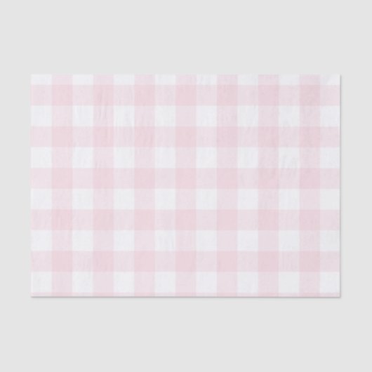 Blush Pink Buffalo Check Patroon Tissuepapier (Voorkant)
