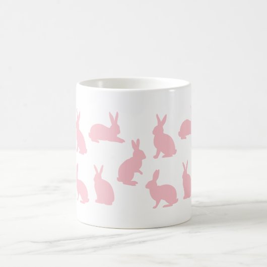 Blush Pink Bunnies With Custom Monogram Easter Koffiemok (Center)