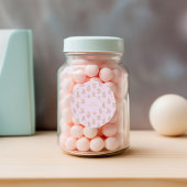 Blush Pink Bunny Rabbit Ballerina Baby shower Ronde Sticker