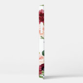 Blush Pink Burgundy Floral Elegant  Case-Mate iPhone Case (Achterkant / Rechts)