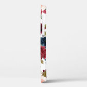 Blush Pink Burgundy Floral Elegant  Case-Mate iPhone Case (Achterkant / Links)