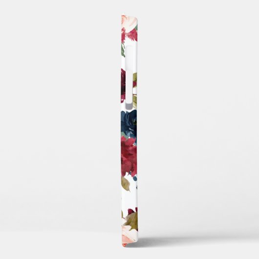 Blush Pink Burgundy Floral Elegant  Case-Mate iPhone Case (Achterkant / Links)