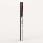 Blush Pink Burgundy Floral iPhone XR Hoesje (Achterkant/rechts)